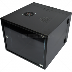 9U Swingframe Wallbox - 600mm Deep Incl Fan and 5-Way 3m Power Lead