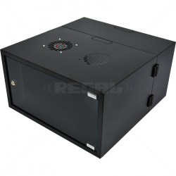 6U Swingframe Wallbox - 600mm Deep Incl Fan and 5-Way 3m Power Lead