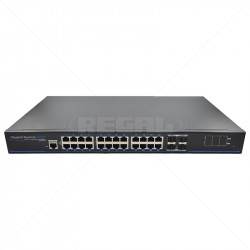 UTEPO 24 Port Gigabit Managed PoE + 4 Gb SFP Uplink Switch