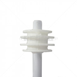 Fence Pole - 6Line Round White