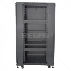 27U 600 + 800 Floor standing Cabinet incl Fans and Power Black