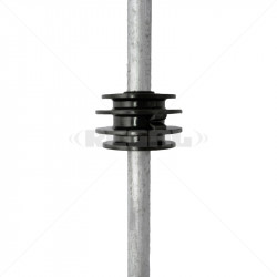 Fence Pole - 6Line Round Galvanised BB