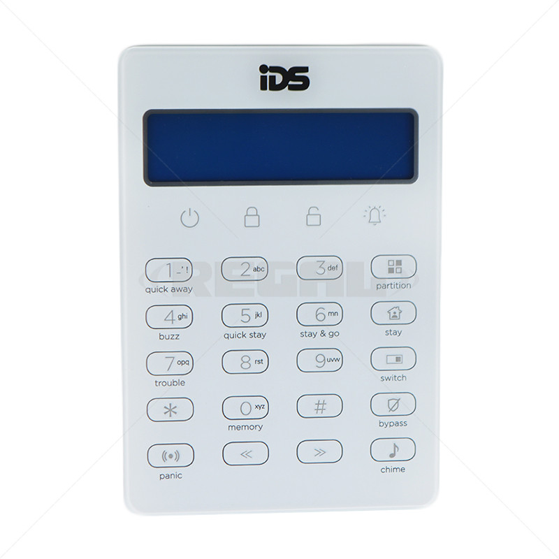 IDS XSeries Soft Touch White LCD Keypad