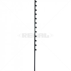 Fence Pole - 12Line Square Tube Straight Black