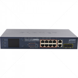 PLANET 8 Port 10/100 PoE + 2 Gb TP/SFP Uplink Switch