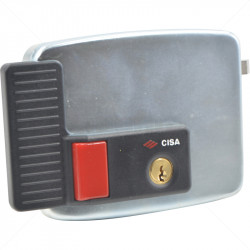 CISA Electric Rim Gate Lock Outward Open RHS with Push Button 12VAC