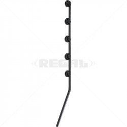 F/Pole - 5Line Flat Bar Angle Black