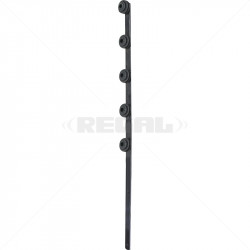 F/Pole - 5Line Flat Bar Black