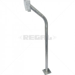 Gooseneck - Galvanised With Rainshield and Base Plate