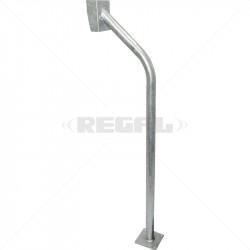 Gooseneck - Galvanised With Rainshield and Base Plate