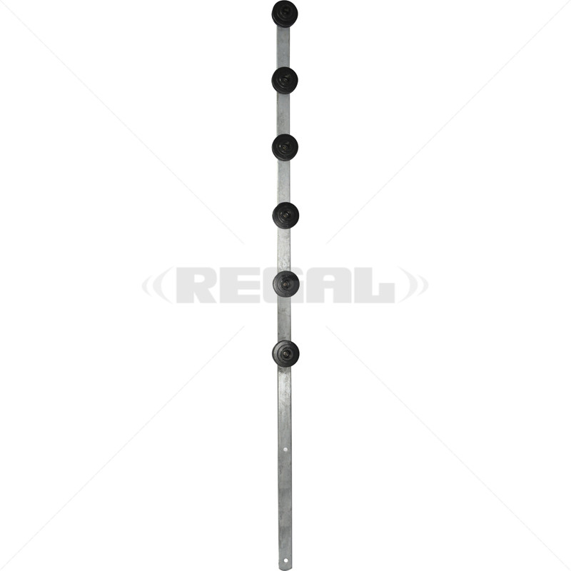 Fence Pole - 6Line Flat Bar Galvanised Straight BB