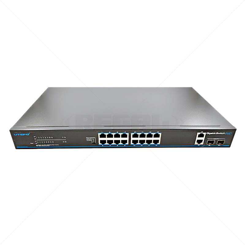 UTEPO 16 Port Gigabit PoE + 2 Gb TP + 2 Gb SFP Uplink Switch