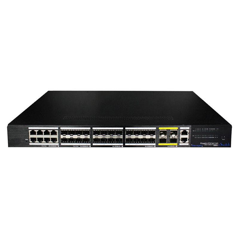 UTEPO 24 Port SFP Managed + 8 shared Gb TP + 4 Gb/10Gb Uplink Switch